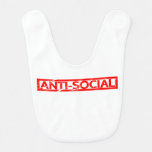 Anti-social Stamp Baby Bib