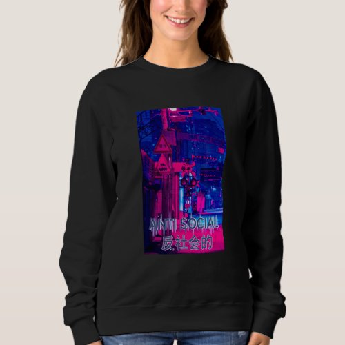 Anti Social Streetwear Grunge Clothes  Aesthetic V Sweatshirt