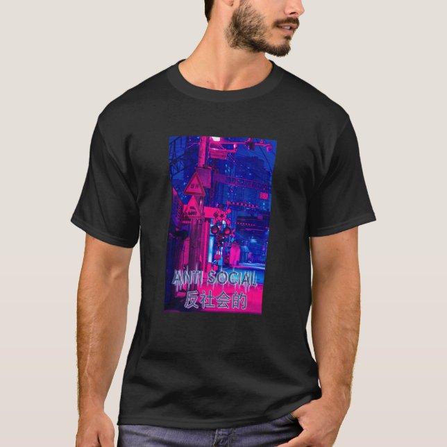 Anti Social Streetwear Grunge Clothes  Aesthetic V T-Shirt (Front)