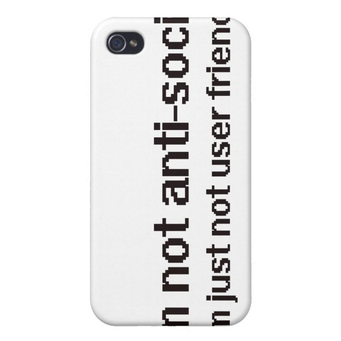 Anti Social Techie Geek iPhone 4/4S Covers