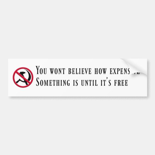 Anti-Socialist Bumper Sticker | Zazzle.com