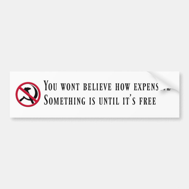 Anti-Socialist Bumper Sticker (Front)