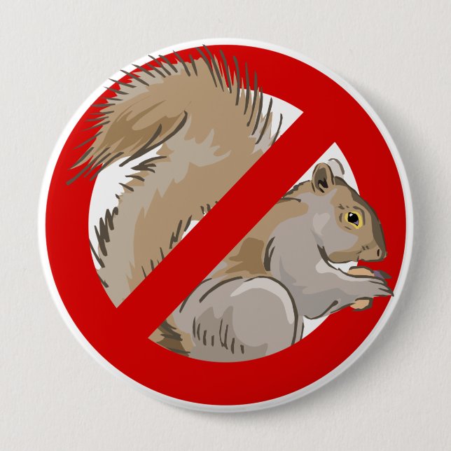 Anti-Squirrel Pinback Button (Front)