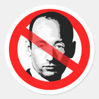 Anti Stephen Miller Crossed Out Face Classic Round Sticker