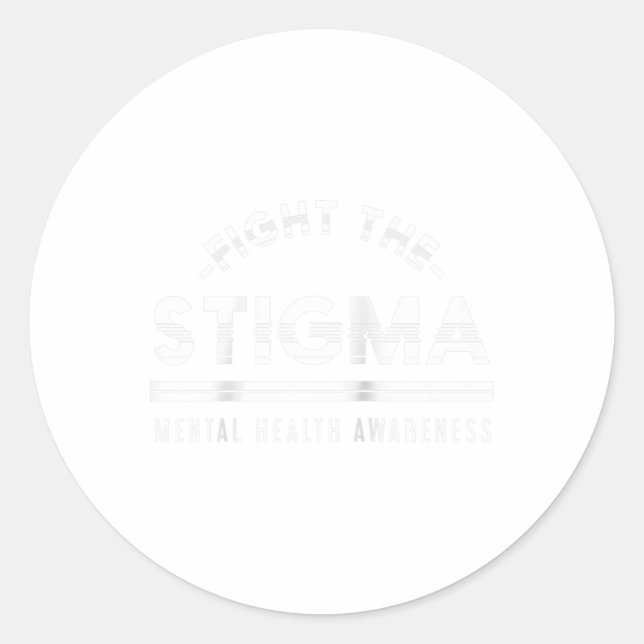 Anti - Stigma Mental Health Awareness Raglan Baseb Classic Round Sticker (Front)