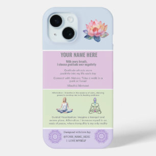 ANTI-Stress loto FLOWER YOGA CHAKRA PEACE iPhone 15 Case