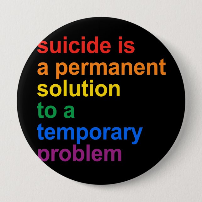 Anti-Suicide Pinback Button (Front)