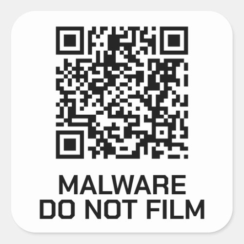 Anti_Surveillance Armor _ Malware Warning Square Sticker