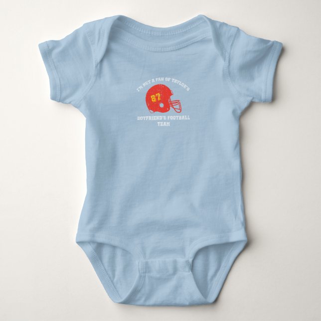 Anti Swift Kelce Football Affair in White Dstrssd Baby Bodysuit (Front)