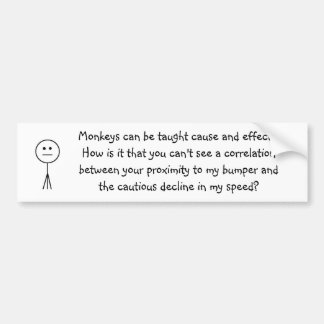 Anti-tailgating Bumper Sticker