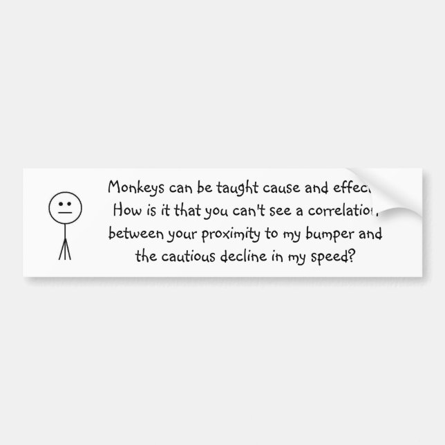 Anti-tailgating Bumper Sticker (Front)