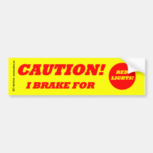 Anti-Tailgating Defensive Safe Driving CAUTION Bumper Sticker