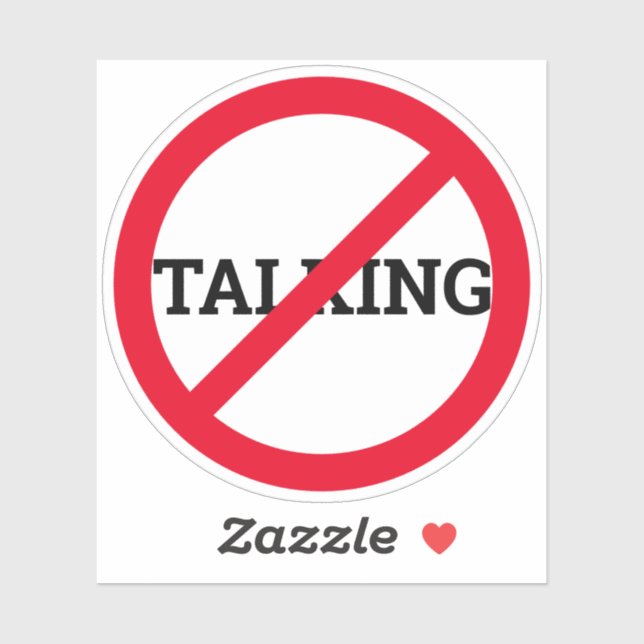 Anti Talking Sticker (Sheet)