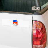 Anti Tea-Party Elephant Poop in Tea Cup Bumper Sticker (On Truck)