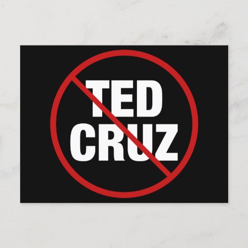 Anti Ted Cruz Texas Democrat Political Postcard
