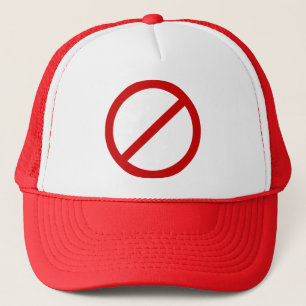 Anti- Template Circle with Slash Template Trucker Hat