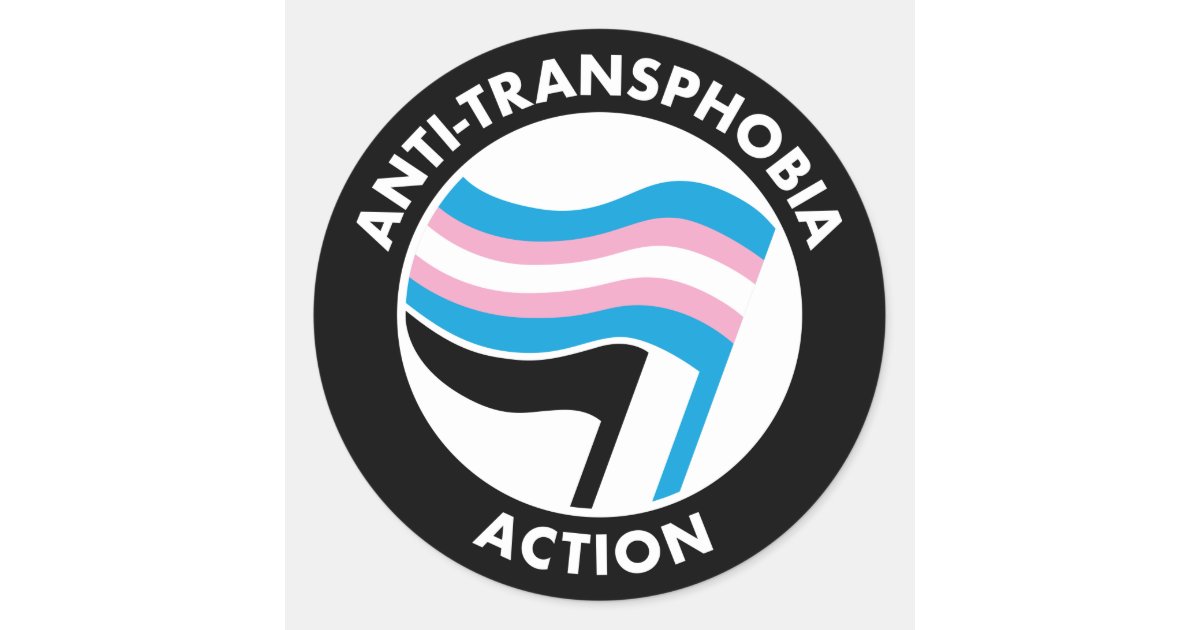 Anti-Transphobia Sticker | Zazzle.com