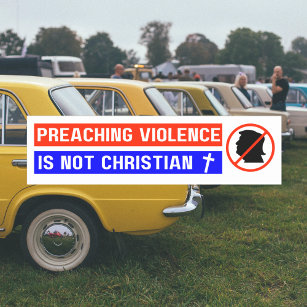Anti Trump 2024 elections Preaching not Christian Car Magnet