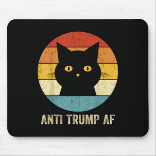 Anti Trump Af Tee Retro Funny Anti Trump Cat Mouse Pad