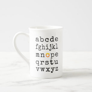 Anti-Trump Alphabet - Nope V Bone China Mug
