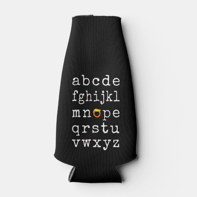 Anti-Trump Alphabet - Nope V Bottle Cooler (Front)