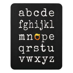 Anti-Trump Alphabet - Nope V Door Sign