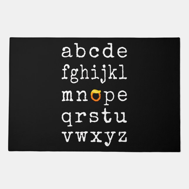 Anti-Trump Alphabet - Nope V Doormat (Front)