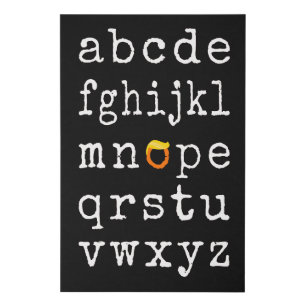 Anti-Trump Alphabet - Nope V Faux Canvas Print