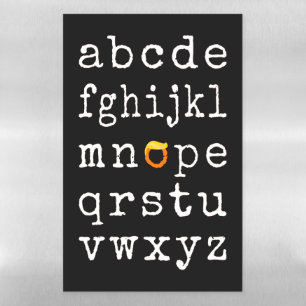 Anti-Trump Alphabet - Nope V Magnetic Dry Erase Sheet