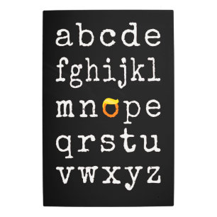 Anti-Trump Alphabet - Nope V Metal Print