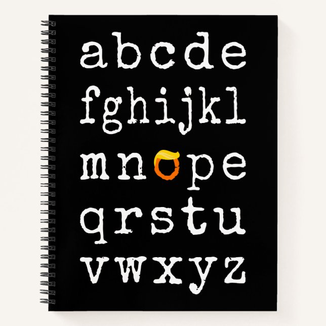 Anti-Trump Alphabet - Nope V Notebook (Front)