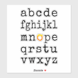 Anti-Trump Alphabet - Nope V Sticker