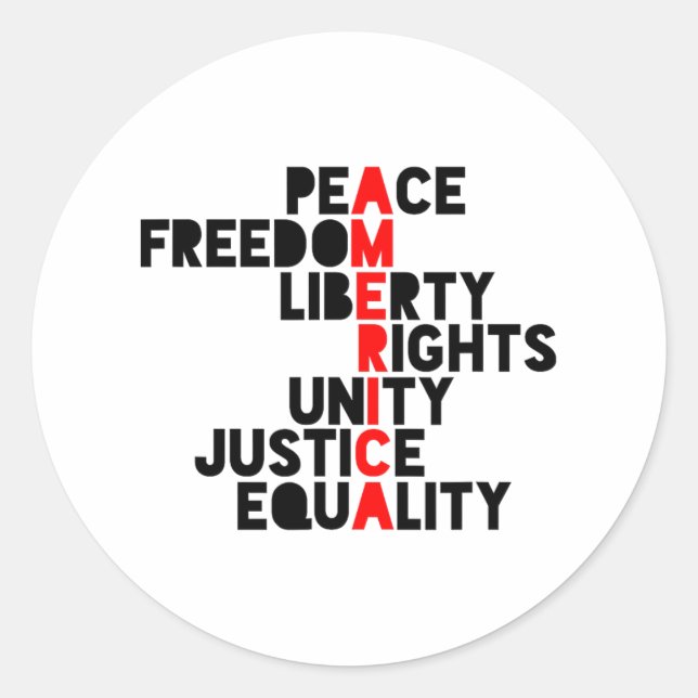 Anti-trump America Meaning1  Classic Round Sticker (Front)