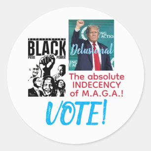 Anti-Trump Anti-MAGA Cultural Appropriation Classic Round Sticker