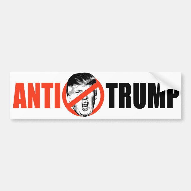 ANTI-TRUMP BANNER - BUMPER STICKER (Front)