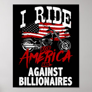 Anti Trump Biker Pro-democracy Resist Against Bill Poster