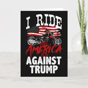 Anti Trump Biker Pro Democracy Resist Against Trum Card