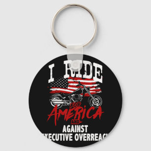 Anti Trump Biker Resist Against Executive Overreac Keychain