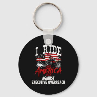 Anti Trump Biker Resist Against Executive Overreac Keychain