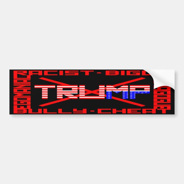 Anti Trump Bumper Sticker (Front)