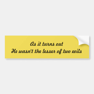 anti trump bumper sticker