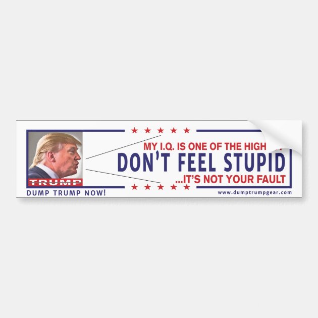 Anti-Trump Bumper Sticker | Zazzle