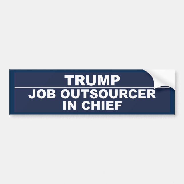 Anti Trump bumper sticker tax evading Trump taxes (Front)