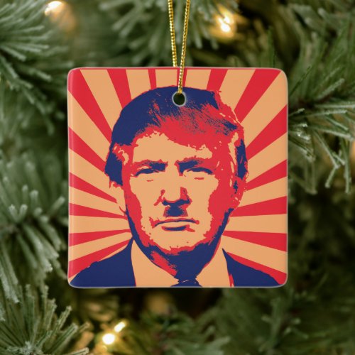 Anti_Trump Ceramic Ornament