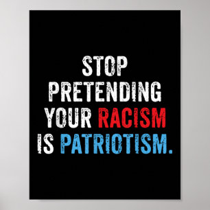 Anti Trump Co Uni-adults Anti-racism , Black, Smal Poster