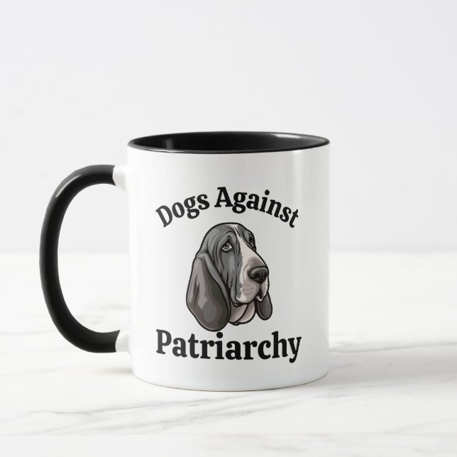 Anti Trump Dog Mom Feminist Funny Political Dogs Mug (Left)