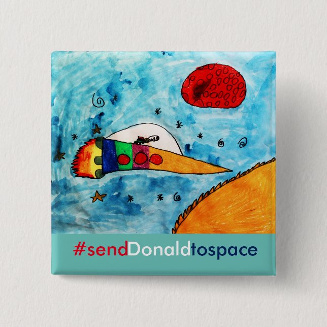 Anti-Trump Election Humor Pinback Button (Front)