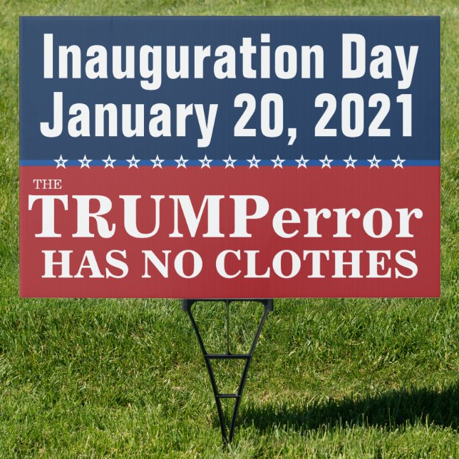 Anti-Trump Error Has No Clothes 2024 Election Sign (Insitu)