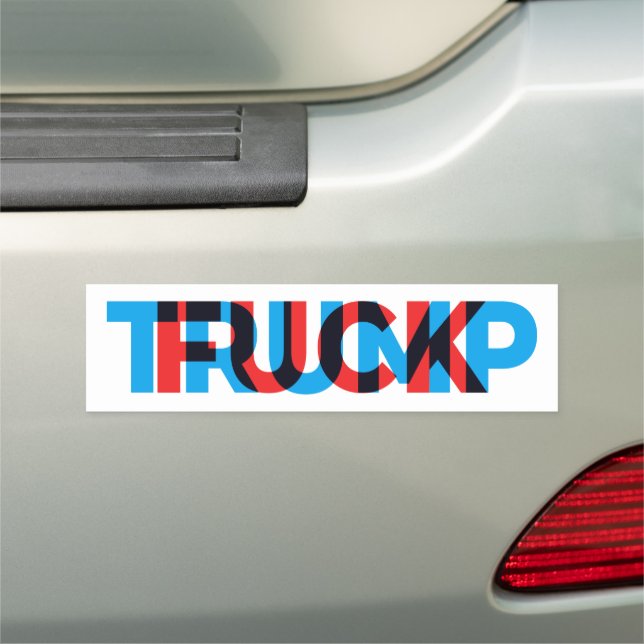 anti trump F trump FDT funny  Car Magnet (In Situ)