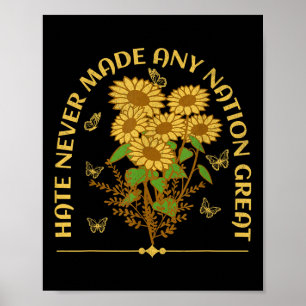 Anti Trump Floral Democrat President Liberal Poster